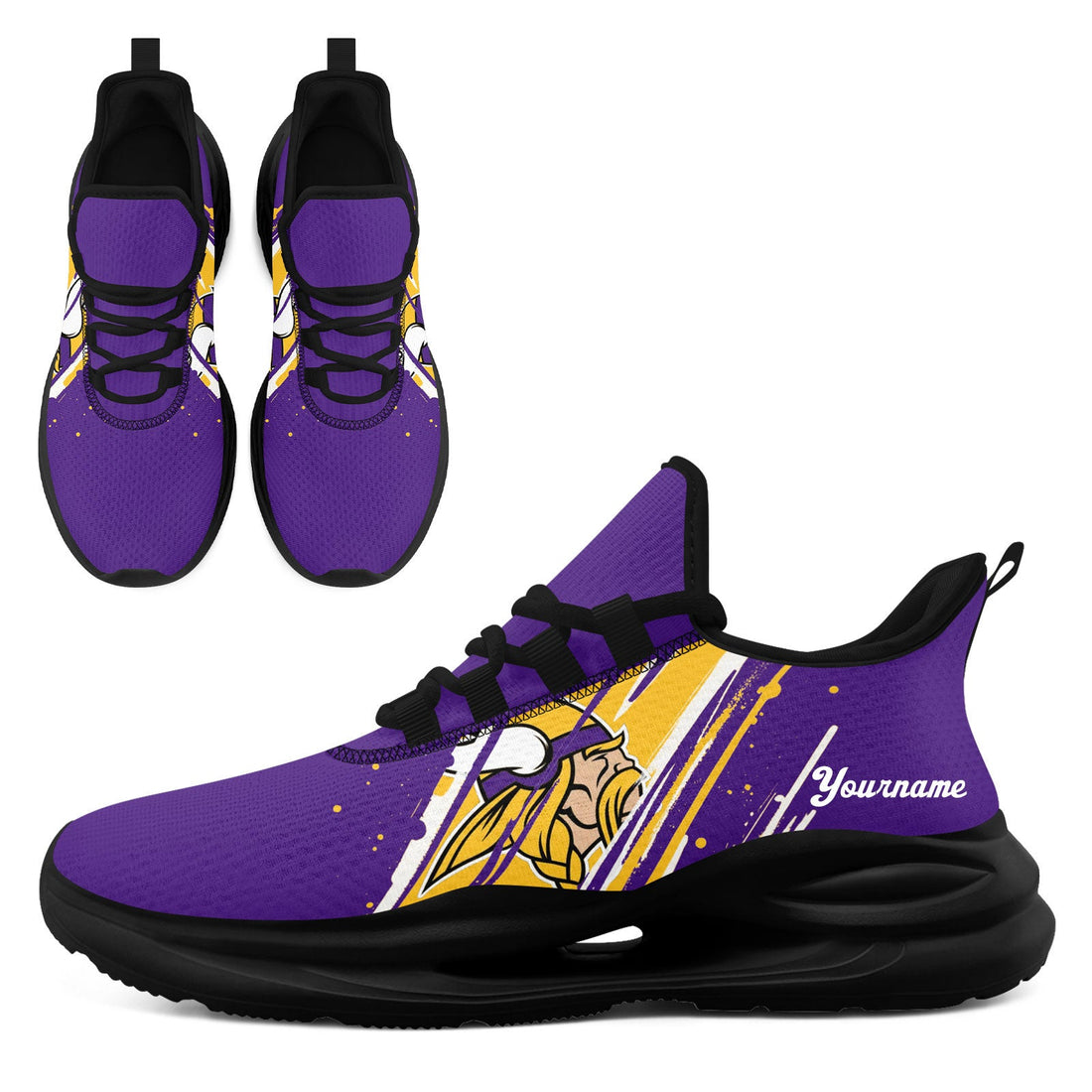 Custom Minnesota Personalized Team Fan Gear Sneakers _ Unisex Gameday Athletic Shoes Custom Team Name Sports Runners FN079-E020219-17