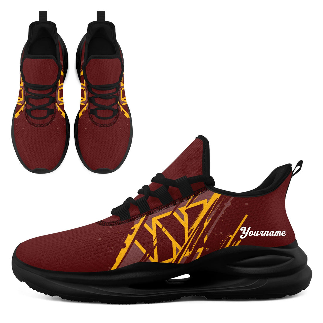 Custom Maryland Personalized Team Fan Gear Sneakers _ Unisex Gameday Athletic Shoes Custom Team Name Sports Runners FN079-E020219-31