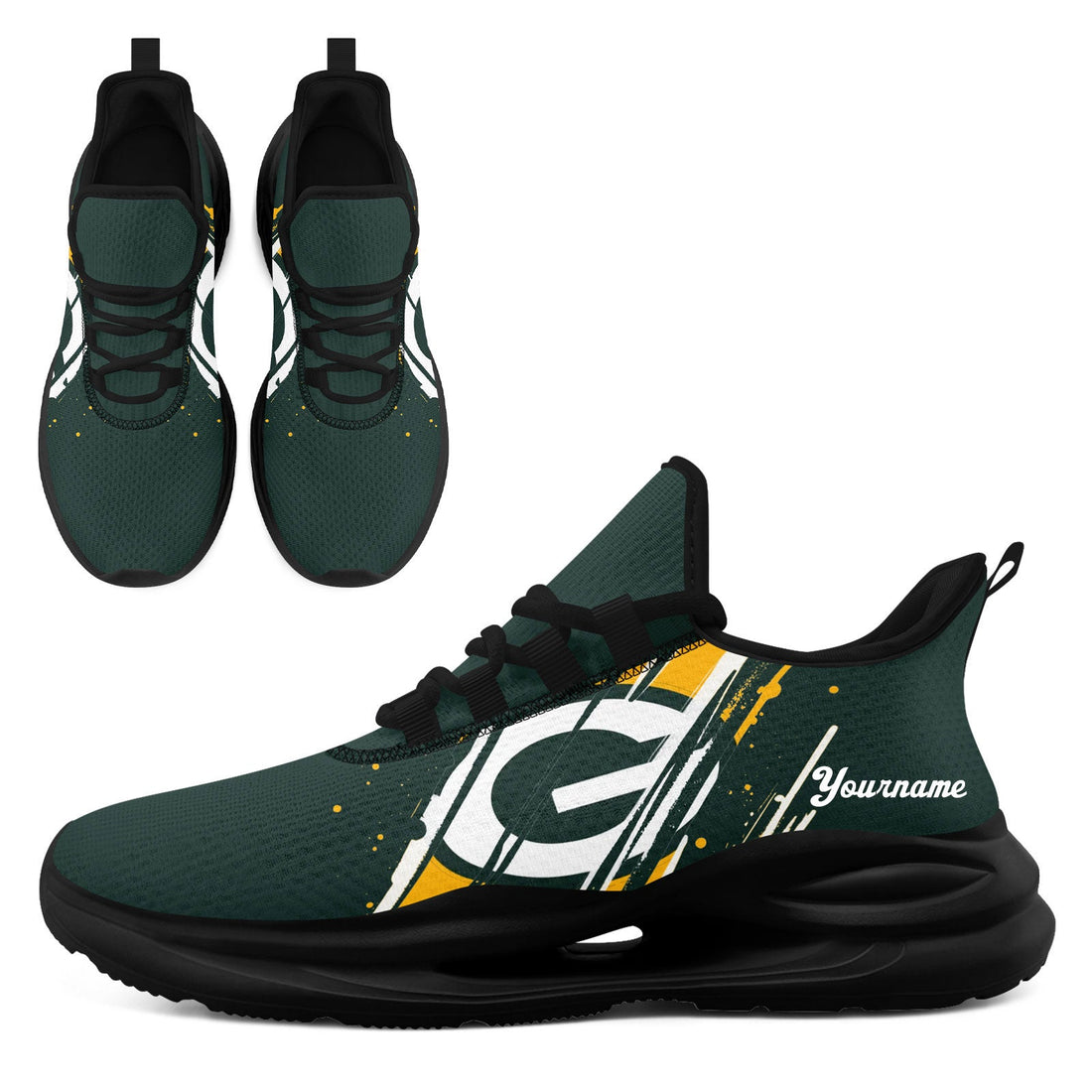 Custom Wisconsin Personalized Team Fan Gear Sneakers _ Unisex Gameday Athletic Shoes Custom Team Name Sports Runners FN079-E020219-13