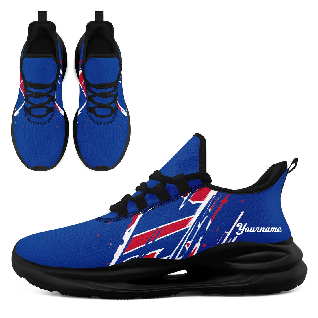 Custom New York Personalized Team Fan Gear Sneakers _ Unisex Gameday Athletic Shoes Custom Team Name Sports Runners FN079-E020219-4