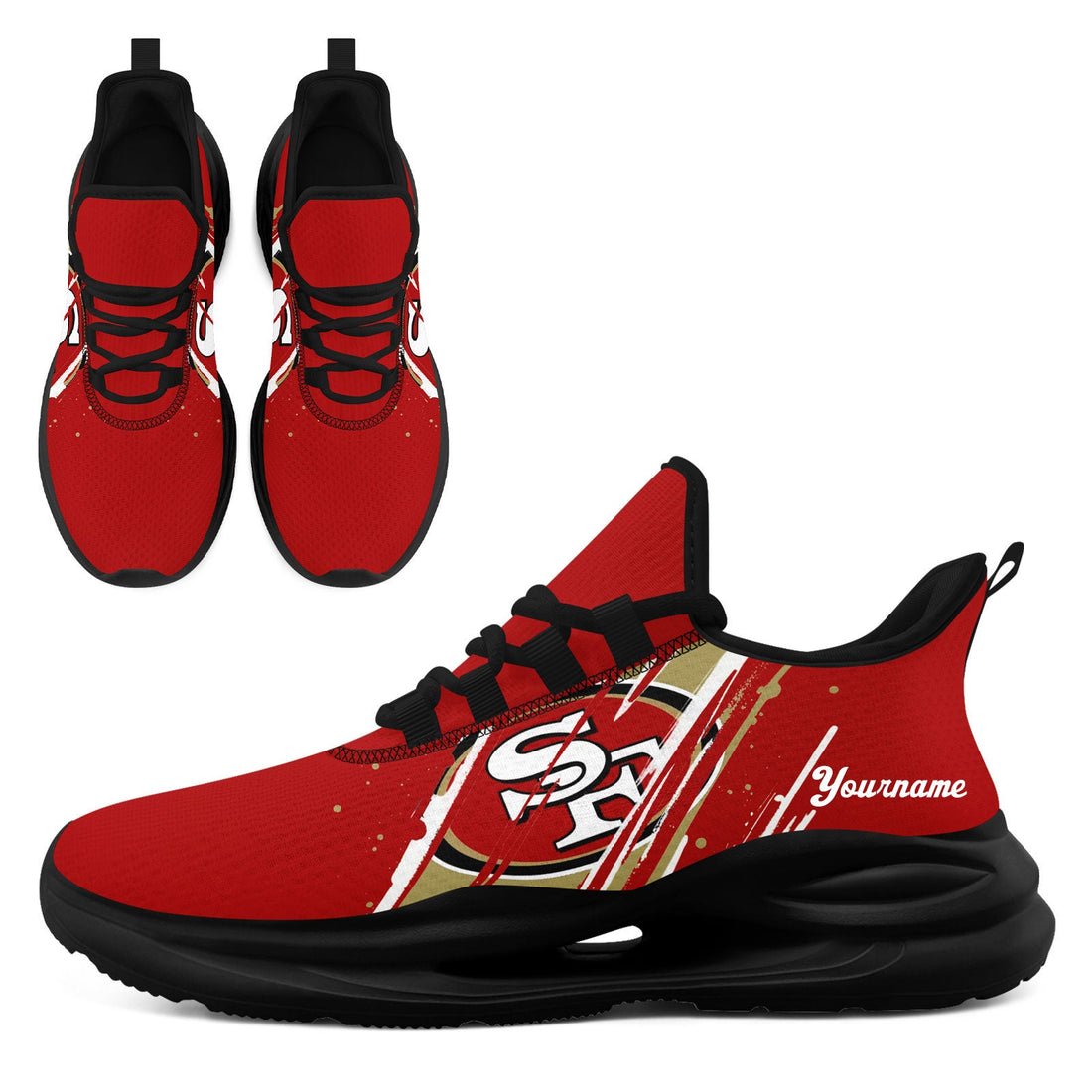 Custom California Personalized Team Fan Gear Sneakers _ Unisex Gameday Athletic Shoes Custom Team Name Sports Runners FN079-E020219-25