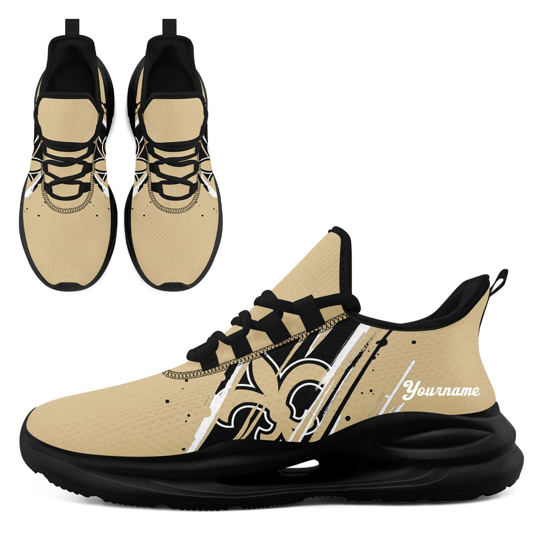 Custom Louisiana Personalized Team Fan Gear Sneakers _ Unisex Gameday Athletic Shoes Custom Team Name Sports Runners FN079-E020219-19