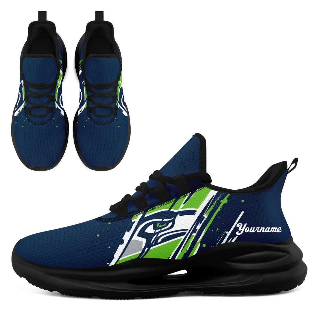 Custom Washington Personalized Team Fan Gear Sneakers _ Unisex Gameday Athletic Shoes Custom Team Name Sports Runners FN079-E020219-27