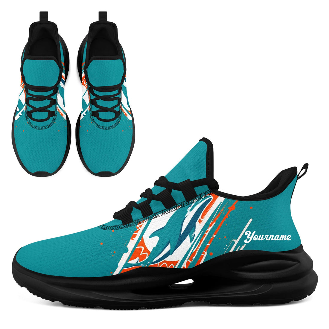 Custom Florida Personalized Team Fan Gear Sneakers _ Unisex Gameday Athletic Shoes Custom Team Name Sports Runners FN079-E020219-24