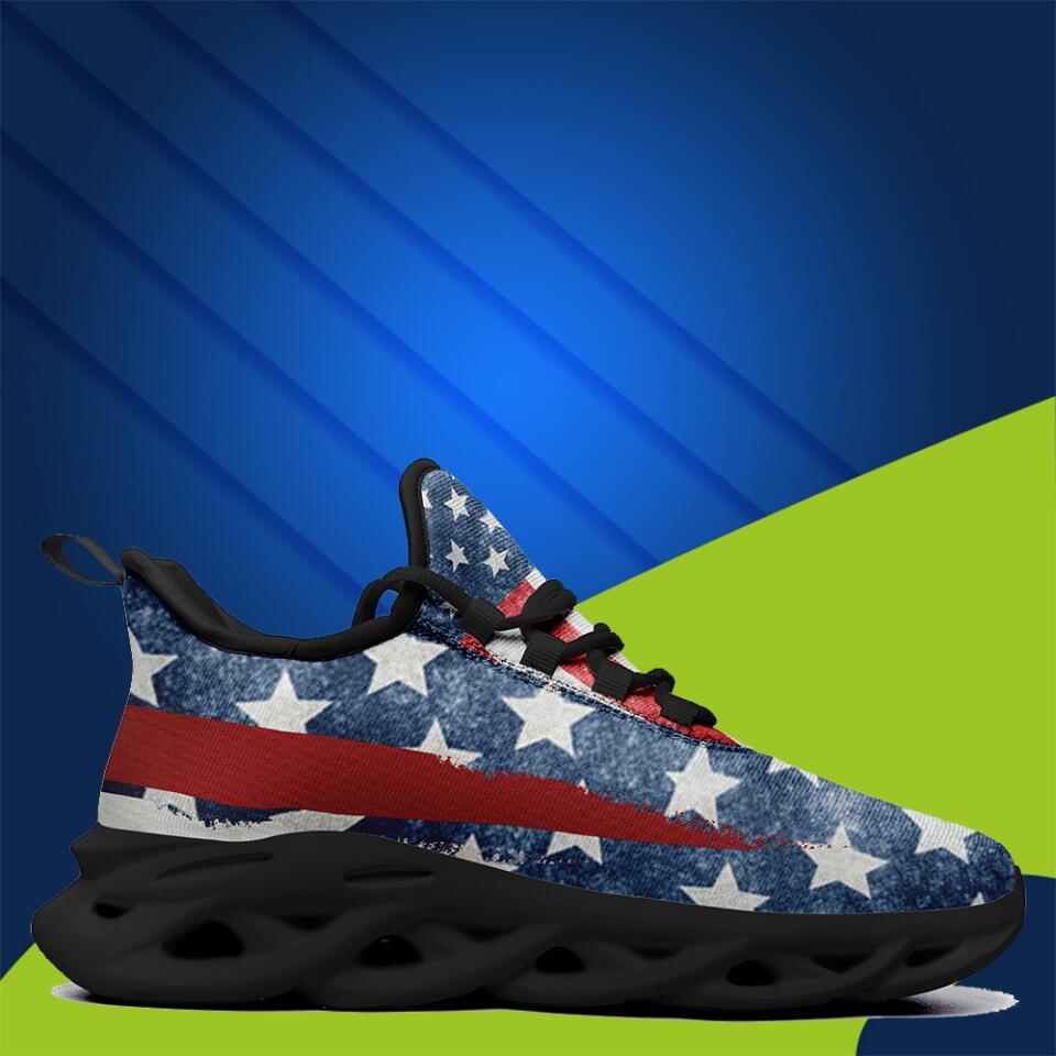 USA Flag Custom Max Soul Sneakers | Personalized Patriotic Shoes for Company Events, Gifts, or Holidays