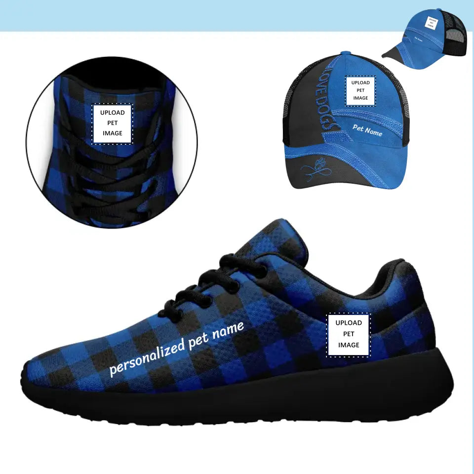 Custom Run Sneaker and Hat Combo 	
Personalized Unique Combo Deal,PR111-24026101-FN-026-24026103