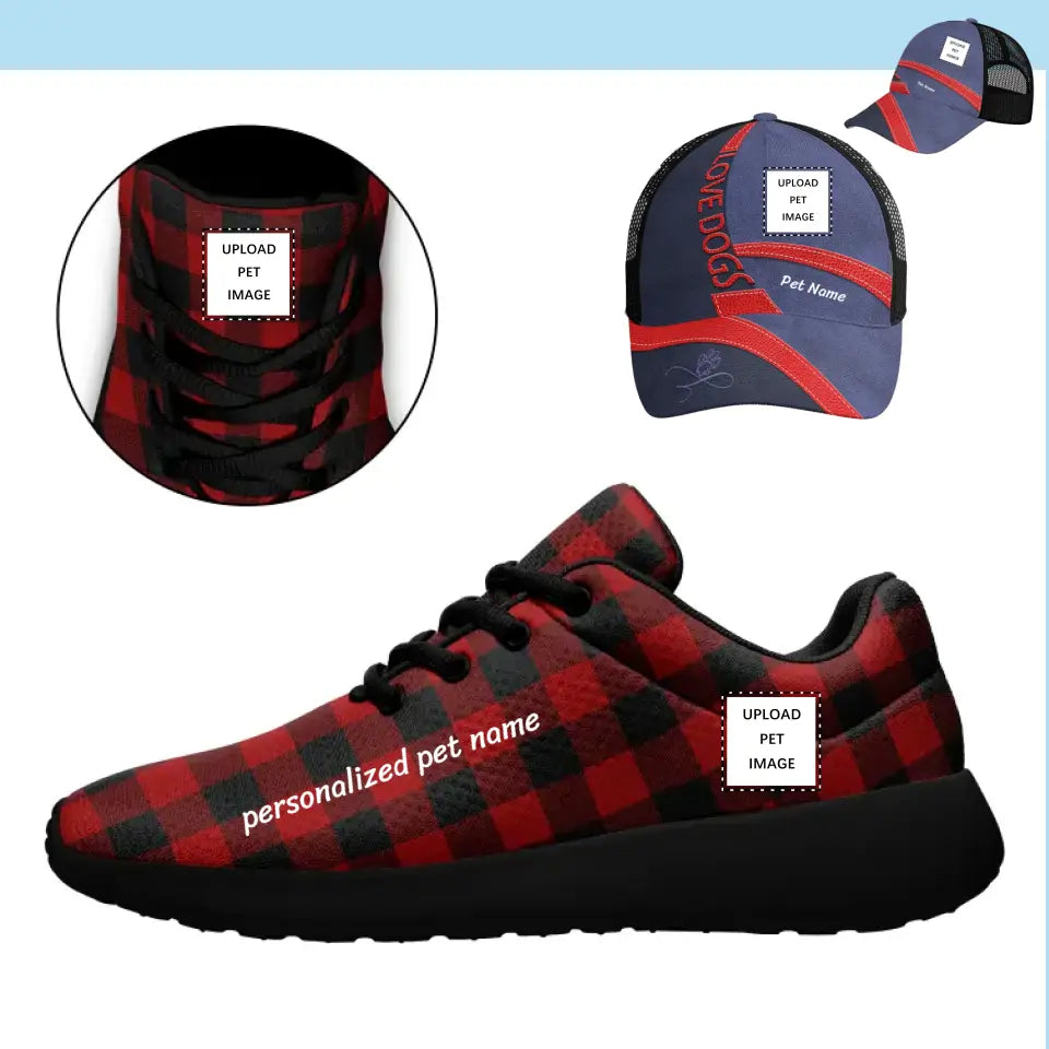 Custom Run Sneaker and Hat Combo 	
Personalized Unique Combo Deal,PR111-24026101-FN-026-24026104