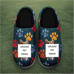 Personalised Slippers With Pet Portrait from Photo Custom Pet Slippers Fluffy Slippers Gift for Pet Owner Pet Portrait Gift for Dog Lovers