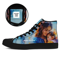 Happy Mothers Day Shoes Personalization High Top Sneakers, Custom Comfort shoes, Unisex Shoes